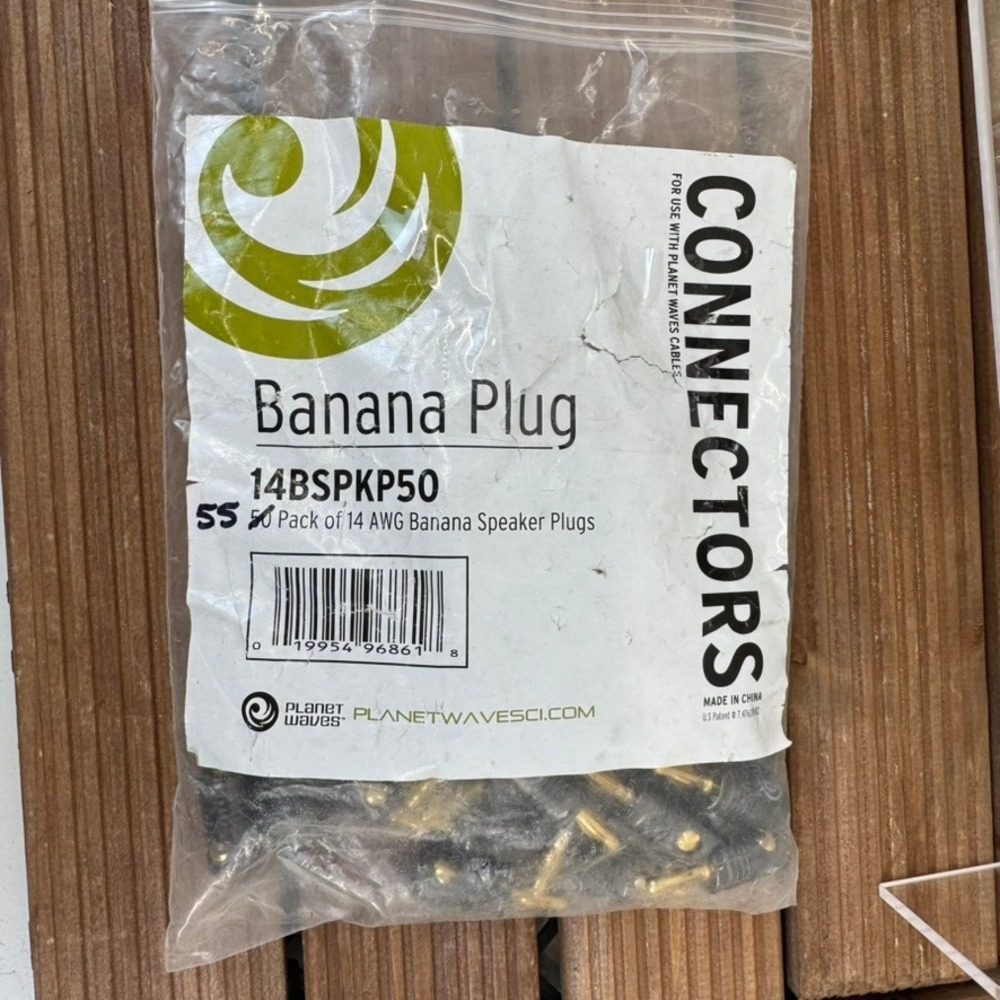 Planet Waves 14BSPKP50, 55 Solder-less Male Banana Plug Connectors for PW Wire